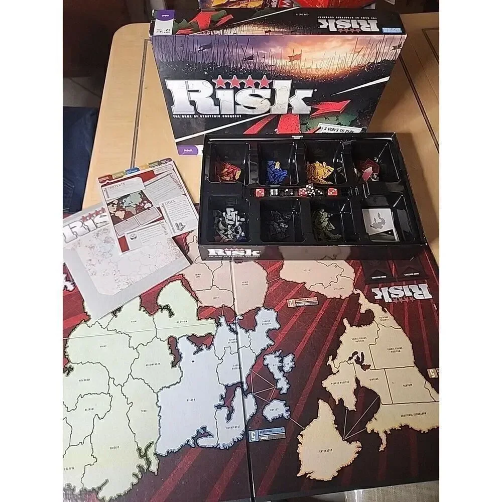 RISK 2008 Board Game Updated Hasbro 100% Complete